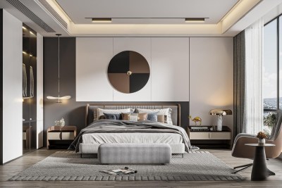 现代卧室3D模型下载